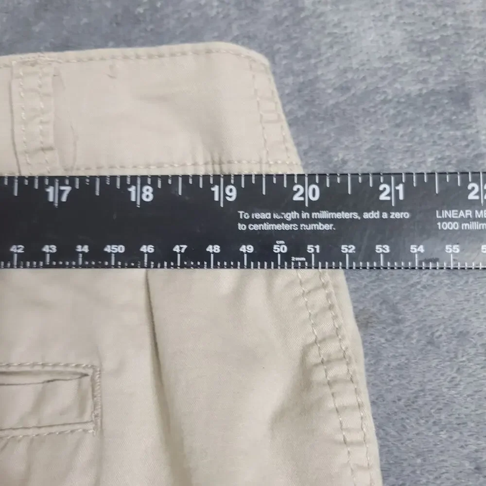 Wrangler Iron Cargo Shorts Mens Size‎ 38 Beige Tan Comfort Waist Strap